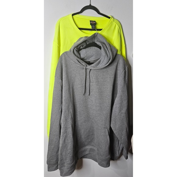 Harley-Davidson Other - Harley-Davidson Blank Neon Yellow Sweatshirt Gray Pullover Hoodie Bundle Men 5XL